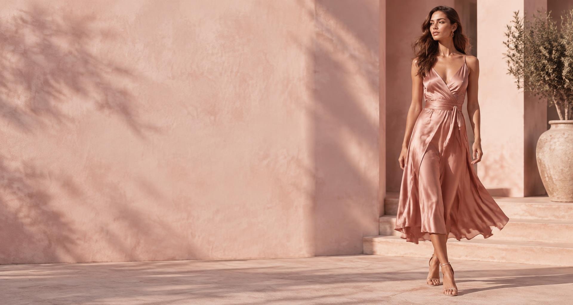 Nova coleção Selaria Minas Gerais — vestido rosé com elegância e movimento